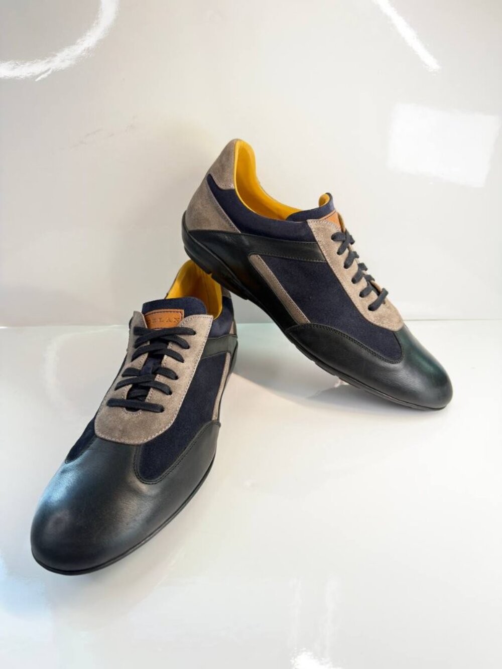 Mezlan Landguard Menās Leather & Suede Sneakers ā Made in Spain ā Size 10.5